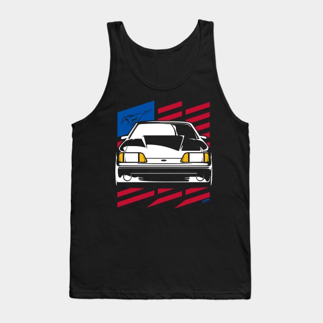 Foxbody Ford Mustang GT US Flag Tank Top by LYM Clothing